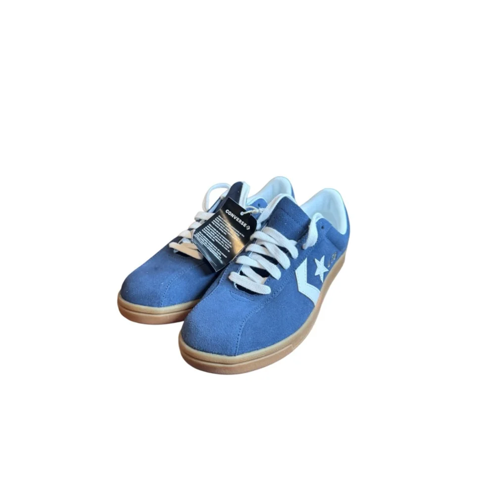 Men's Converse All Star Blue Suede Sneakers Size 9 - Picture 2 of 7